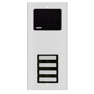 Alpha ES612-04 4 Plastic Button L/S Panel Aluminium