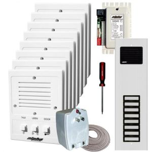 Alpha IK543-8S 8 Unit Entry Intercom Kit+Wire