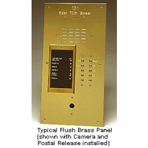 Alpha VI404-252D 252 Button Brass Panel with Built-In Alphabetical Directory, Less Flush Back Box