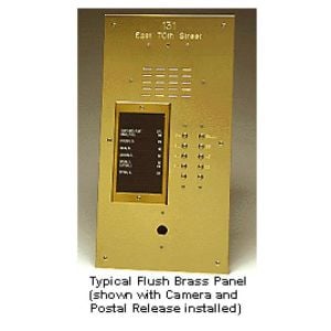 Alpha VI404S261D 261 Buttons Brass Panel with Surface Side Bends and Built-In Alphabetical Directory