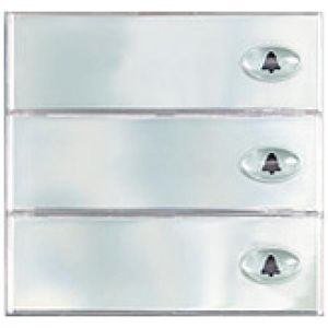 Alpha RTM3 3 Pushbutton Standard Module with Built-In L.E.D, Prism Illumination. L.E.D, Operates On 8-12v / 40 MA
