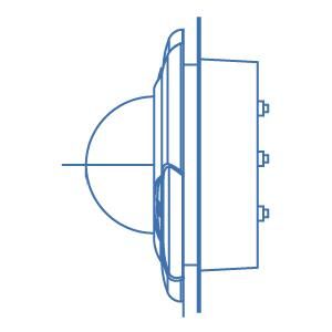 GE Security Interlogix DR-FM Flush Mount for Rugged Dome