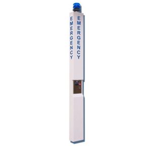 Alpha TLV3 9' Tower IP Communication & Strobe, White Finish With Blue Strobe