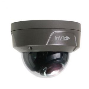 InVid ULT-C2DRIR28B 1080p TVI Outdoor IR Dome Camera, 2.8mm Lens, Black Housing