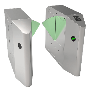 ZKAccess FB1211 Double Wing Flap Barrier for Additional Lane with RFID Access Control System