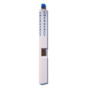 Alpha TPV3 9-Foot Tower White Finish W/Beacon+Strobe Operates On Voip Phone And 120Vac Power 1 Button