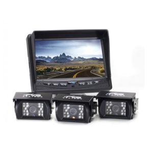 RVS Systems RVS-770615 620 TVL Analog Outdoor Backup Camera System with Three Camera Setup, 2.5mm Lens