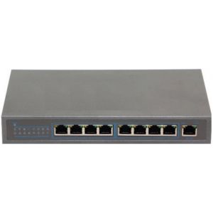 Alpha POES008 8 Port PoE Ethernet Switch, 48VDC Output. Includes 1 Uplink Port