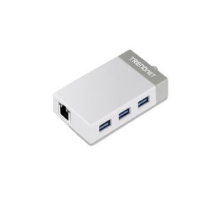 TRENDnet TUC-ETGH3 USB-C to Gigabit Ethernet Adapter, USB Hub
