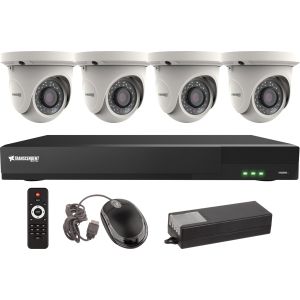 Vitek VT-TH5KT812TA 8 Channel 4-IN-1 (TVI/AHD/CVI/CVBS) DVR, 12TB with 4 x 5 Megapixel Turret/Ball Cameras with 3.6mm Lens