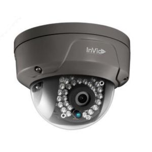 InVid ULT-P4DRIR28BN 4 Megapixel Network IR Outdoor Dome Camera, 2.8mm Lens, Black Housing