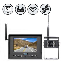 RVS Systems RVS-255W-A-02 2 Wireless Backup Cameras, 5" Wireless Display, Adhesive Mount