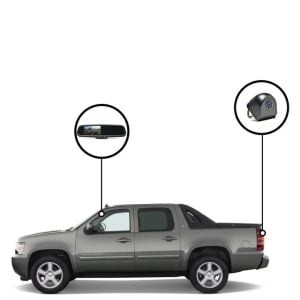 RVS Systems RVS-718509-04 480 TVL Chevy Avalanche Mirror Monitor with Dash Camera, Tailgate Camera, 33ft Cable