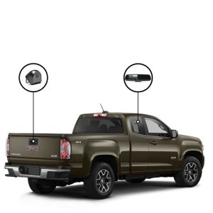 RVS Systems RVS-718514-05 480 TVL Tailgate Camera, (GMC Canyon) Mirror Monitor with Sensors, 33ft Cable