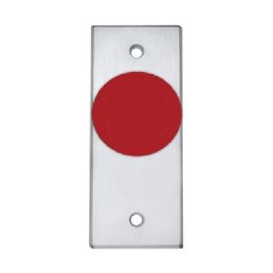 Camden Door Controls CM-4130E Push/Pull Narrow Faceplate, N/O, Maintained, Red Only, 'EXIT' Engraved (In White)