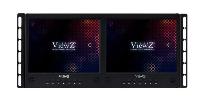 ViewZ VZ-097RCR-D Dual 9.7” LED CCTV Monitor VZ-097RCR-D by ViewZ