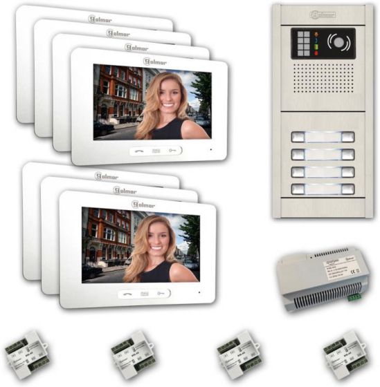 Alpha VKGB2-7-7AF 7 Unit Touchscreen Video Entry Intercom Kit VKGB2-7-7AF by Alpha