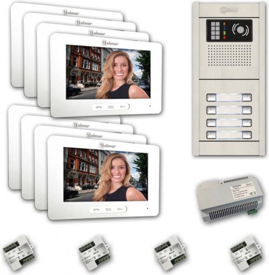 Alpha VKGB2-7-8AF 8 Unit Touchscreen Video Entry Intercom Kit VKGB2-7-8AF by Alpha