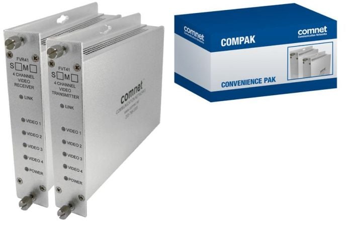 Comnet COMPAK41M1 FVT/R41M1 4 Channel Video, mm, 1 Fiber COMPAK41M1 by Comnet