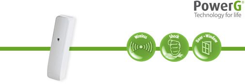 Visonic SD-304PG2 Wireless, PowerG Shock Detector with Auxiliary Input SD-304PG2 by Visonic