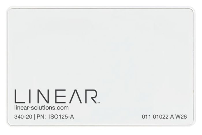 Linear 830-0046C Credential, ISO Card, 13.56 MHz, Linear compatible, Custom, 25 Pack 830-0046C by Linear