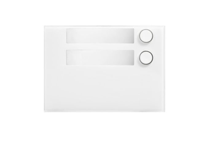 Urmet 1168-12W 2-Button Front Panel, Alpha, White 1168-12W by Urmet