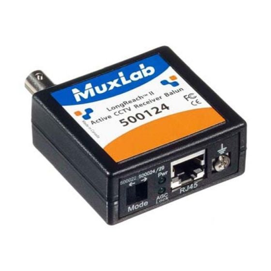 MuxLab 500124 LongReach II Active CCTV Receiver Balun 500124 by MuxLab