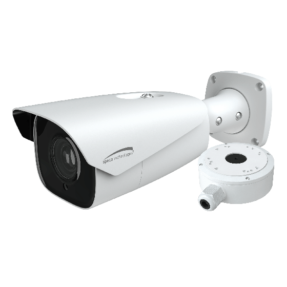 Speco O2BLP1M 2MP IP Outdoor License Plate Recognition IR Bullet Camera with 7-22mm Lens and Junction Box, White O2BLP1M by Speco