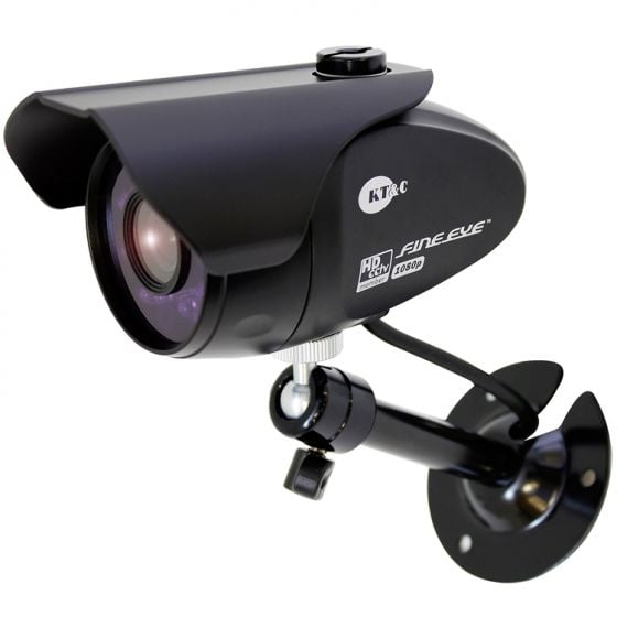 KT&C KPC-HDN300MB 1080p HD IR Bullet Camera, 3.7mm Fixed Lens, Black Body KPC-HDN300MB by KT&C