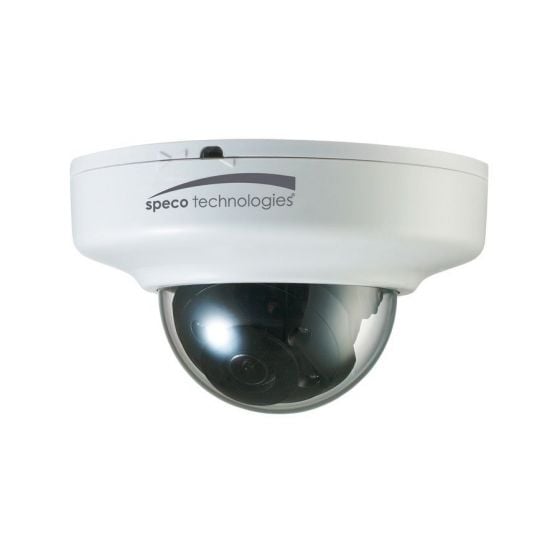 Speco O3FDP9 3 Megapixel Indoor Network IR Flexible Intensifier Mini-Dome Camera, 2.8mm Lens, White O3FDP9 by Speco
