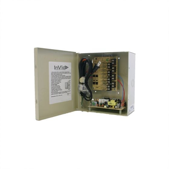 InVid IPS-DCR18-18-1UL 18 Channel 18 Amps, Regulated 12VDC Master Power Supply, Fused IPS-DCR18-18-1UL by InVid