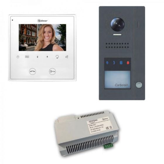 Alpha VKGB2-1ES GB2 1 Unit Color Video Entry Intercom Kit Includes One 4.3" Soft-Touch Monitor, Surface-Mounted Entrance Panel, 1 Button VKGB2-1ES by Alpha
