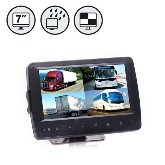 RVS Systems RVS-9900Q 7 Inch Waterproof Quad View Monitor with a TFT LCD Digital Color Display RVS-9900Q by RVS Systems