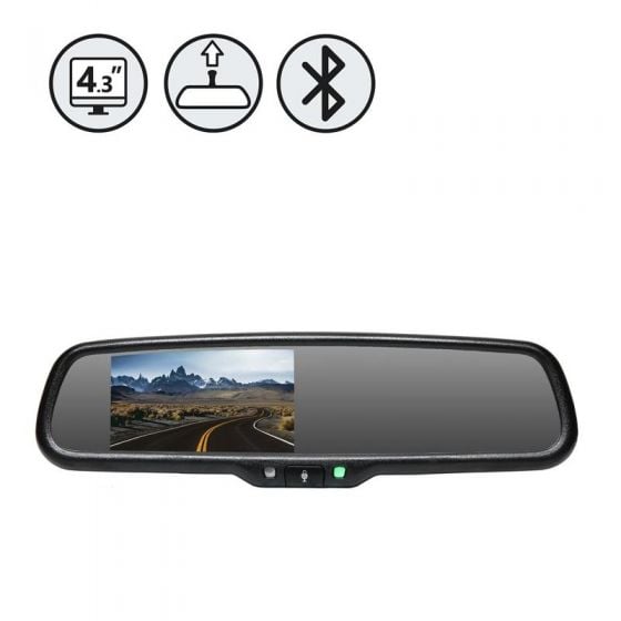 RVS Systems RVS-718-BT G-Series 4.3 inch Rear View Replacement Mirror Monitor with Bluetooth RVS-718-BT by RVS Systems