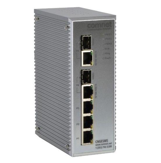 Comnet CNGE5MS Hardened 5 Port 1000Mbps Managed Switch CNGE5MS by Comnet