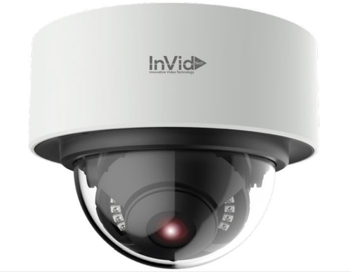 InVid ELEV-P8DRXIR28 8 Megapixel IP Plug & Play Outdoor Dome Camera, 82’ IR Range 2.8mm lens ELEV-P8DRXIR28 by InVid