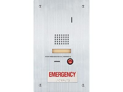 Aiphone IS-SS-RA Stainless Steel Flush Mount Audio Door Station with Emergency Call Button IS-SS-RA by Aiphone