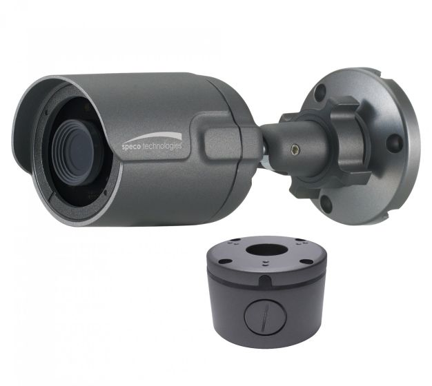 Speco HiB68 2 Megapixel HD-TVI Outdoor Bullet Camera with Junction Box, 3.6mm Lens, Dark Gray HiB68 by Speco
