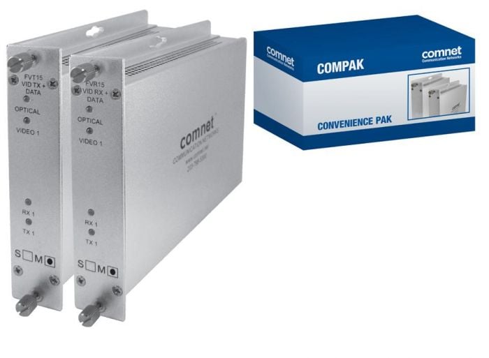 Comnet COMPAK15M2 FVT/R15M2 Video + Reverse Data, mm, 2 Fiber COMPAK15M2 by Comnet