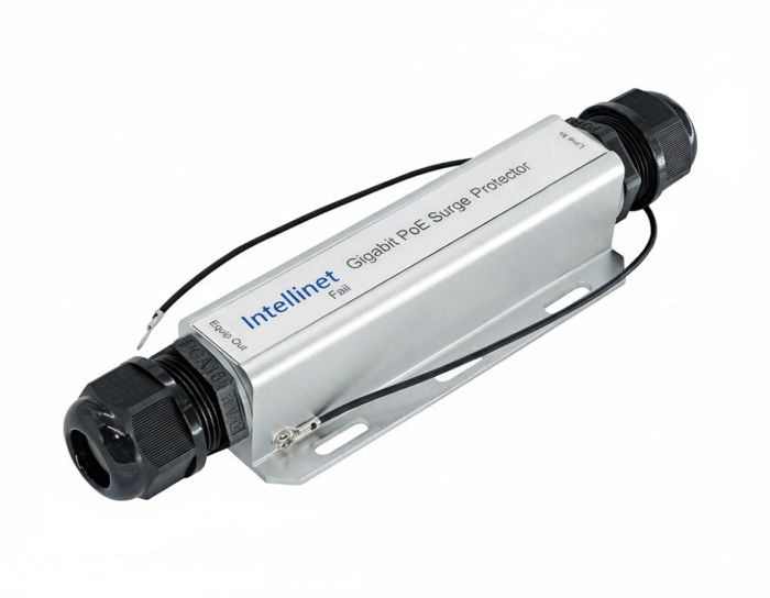 Intellinet 640477 1-CH Outdoor 802.3af / 802.3at / 802.3bt / UPoE PoE Surge Protectors 640477 by Intellinet
